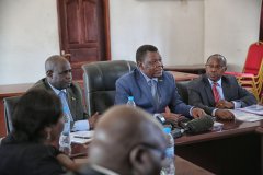 NCAC Chairperson Mr. Gichira Kibara meeting with Minister for Justice and Constitutional Affiars Hon. Paulino Wanawila